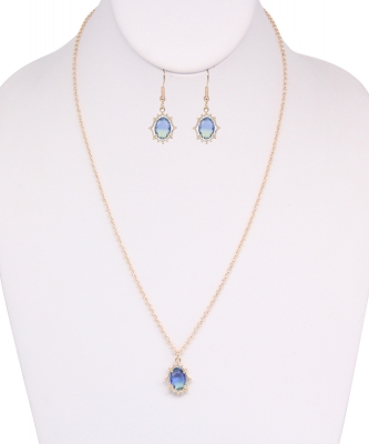 Fashion Necklace with Earrings NB700115 GOLD CB